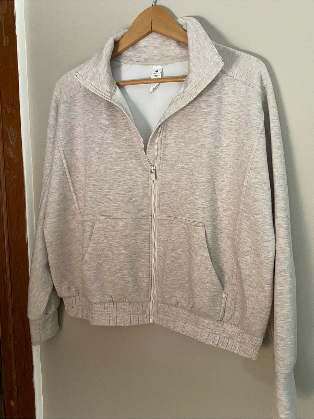 Yogalicious Scuba Muse Light Beige Heather Zip Up Jacket